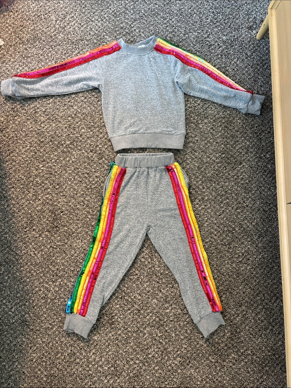 Lola + The Boys: Size 4 Rainbow Sequin Set